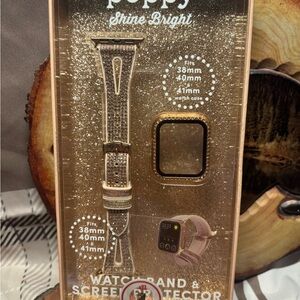 Shine Bright Gold Watch Band & Screen Protector Apple